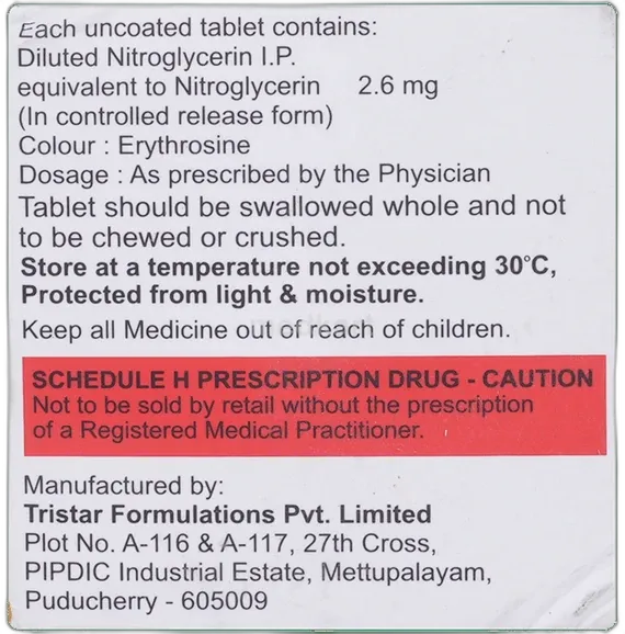 new gtn 2.6mg (aprica) tablet 10's